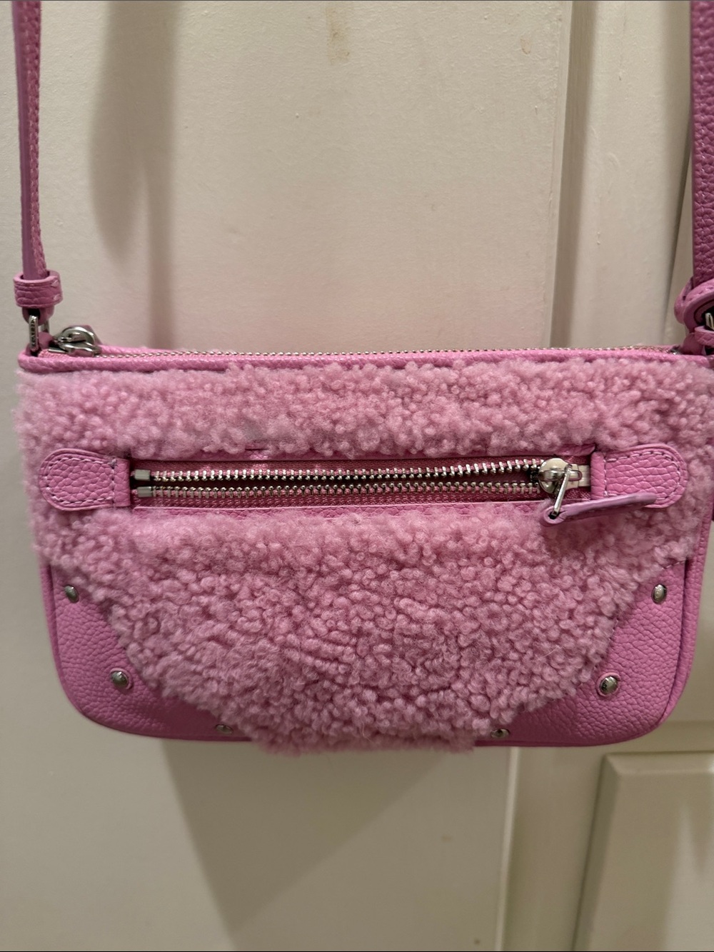 Coach Pink Sherpa Crossbody Bag